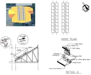 Mounting drawing for solar panels